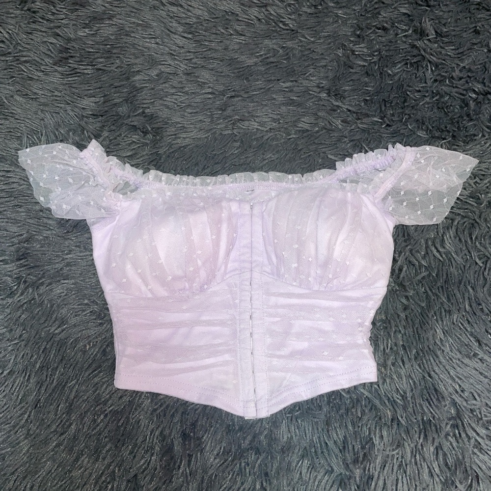 Romantic Sheer Lavender Corset